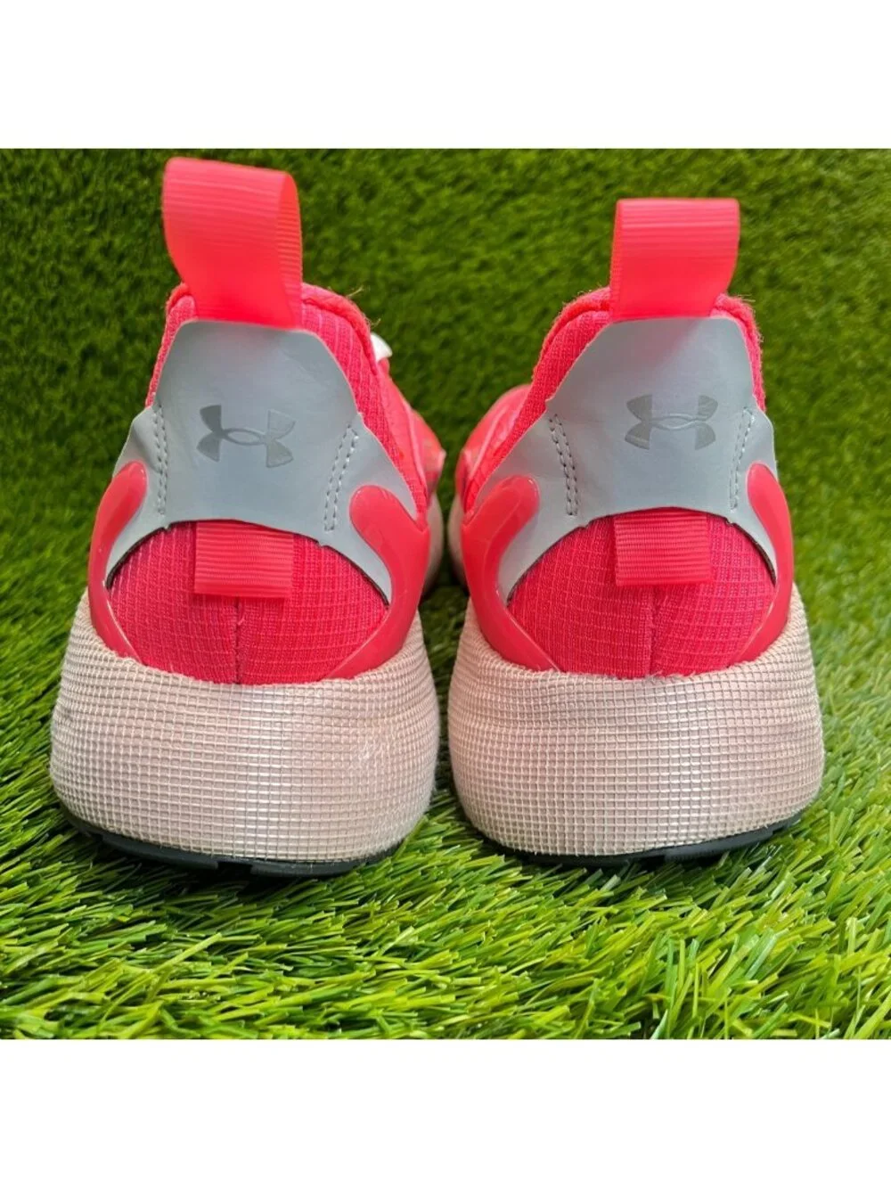 Under Armour HOVR Mega 2 Mens Size 12 Pink Gray Athletic Running Shoes Sneakers